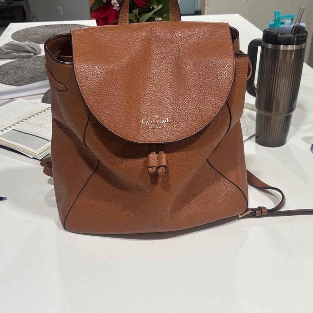 Kate Spade Tan Leather Backpack